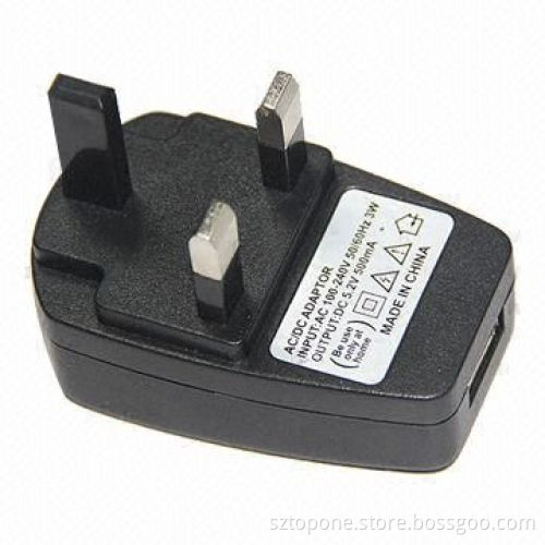 UK USB Wall Charger with 5V/500mA